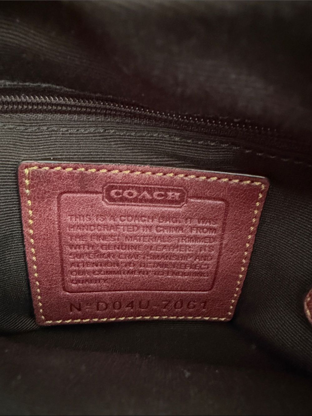 Coach Burgundy Canvas Shoulder Bag with Leather Buckle Pocket 7061 vintage mini - Picture 2 of 9